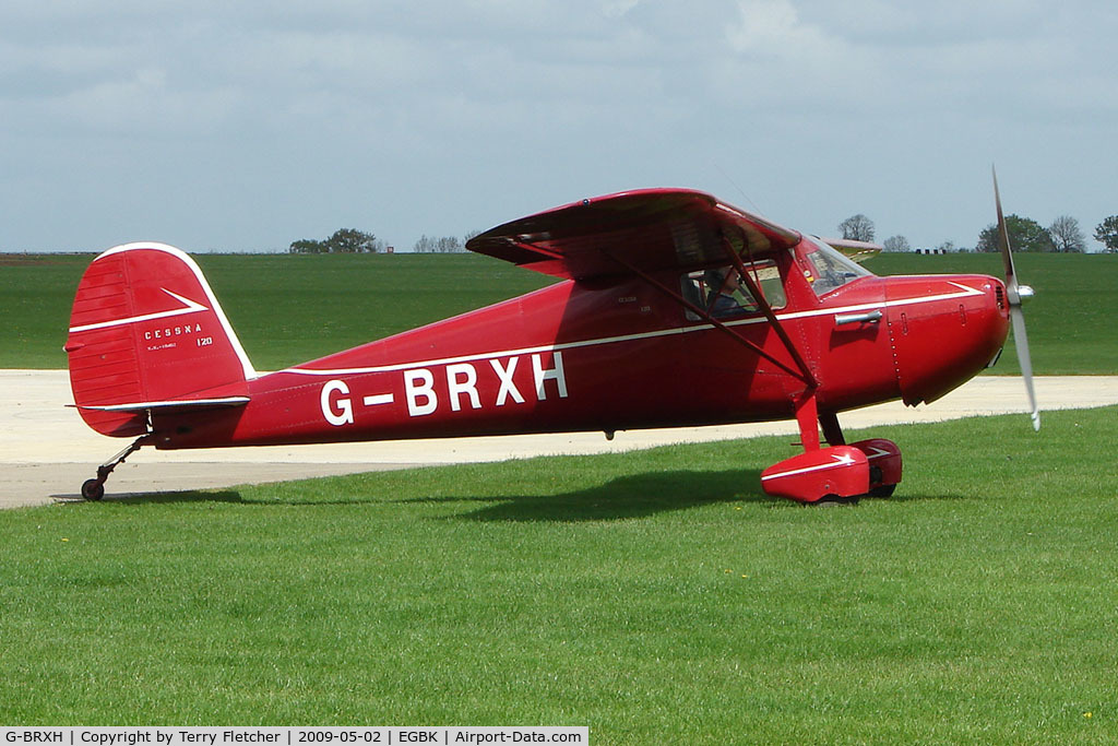 G-BRXH, 1946 Cessna 120 C/N 10462, 1946 Cessna 120 on the first day of the Luscombe and Cessna Historic Weekend Fly-in at Sywell UK