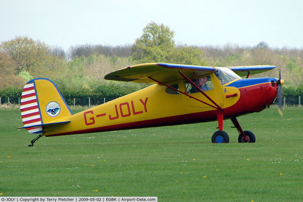G-JOLY, 1947 Cessna 120 C/N 13872, 1947 Cessna 120 on the first day of the Luscombe and Cessna Historic Weekend Fly-in at Sywell UK
