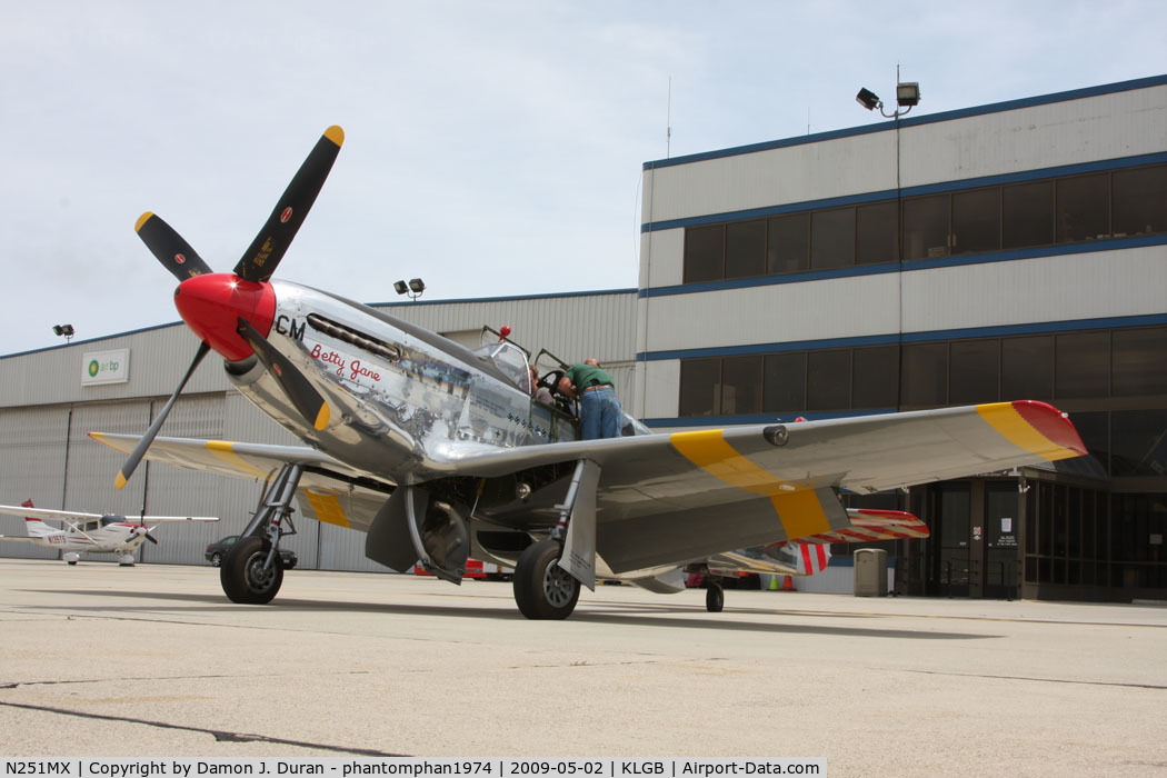 N251MX, 1943 North American P-51C-10 Mustang C/N 103-22730, Taken at Long Beach, CA during 2009 tour