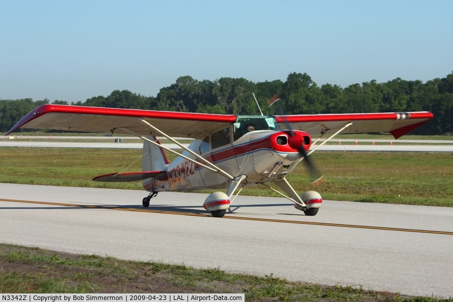 N3342Z, 1960 Piper PA-22-150 Tri-Pacer C/N 22-7282, Check out the long tail pipe.  Sun N Fun 2009 - Lakeland, Florida