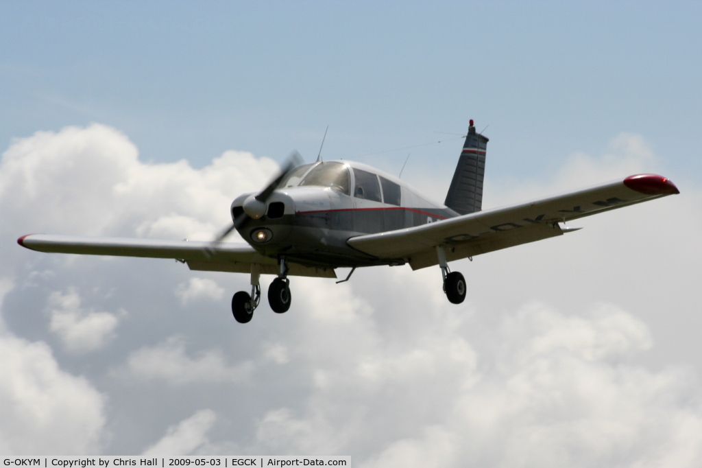 G-OKYM, 1967 Piper PA-28-140 Cherokee C/N 28-23303, P F A fly-in at Caernarfon