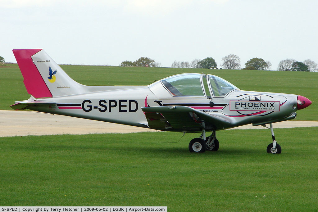 G-SPED, 2008 Alpi Aviation Pioneer 300 C/N LAA 330-14797, Sports Aircraft At Sywell in May 2009