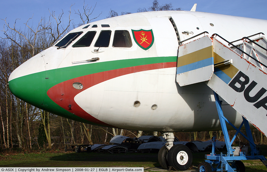 G-ASIX, 1963 Vickers VC10 Srs 1103 C/N 820, Preserved at Brooklands and marked as A4O-AB.