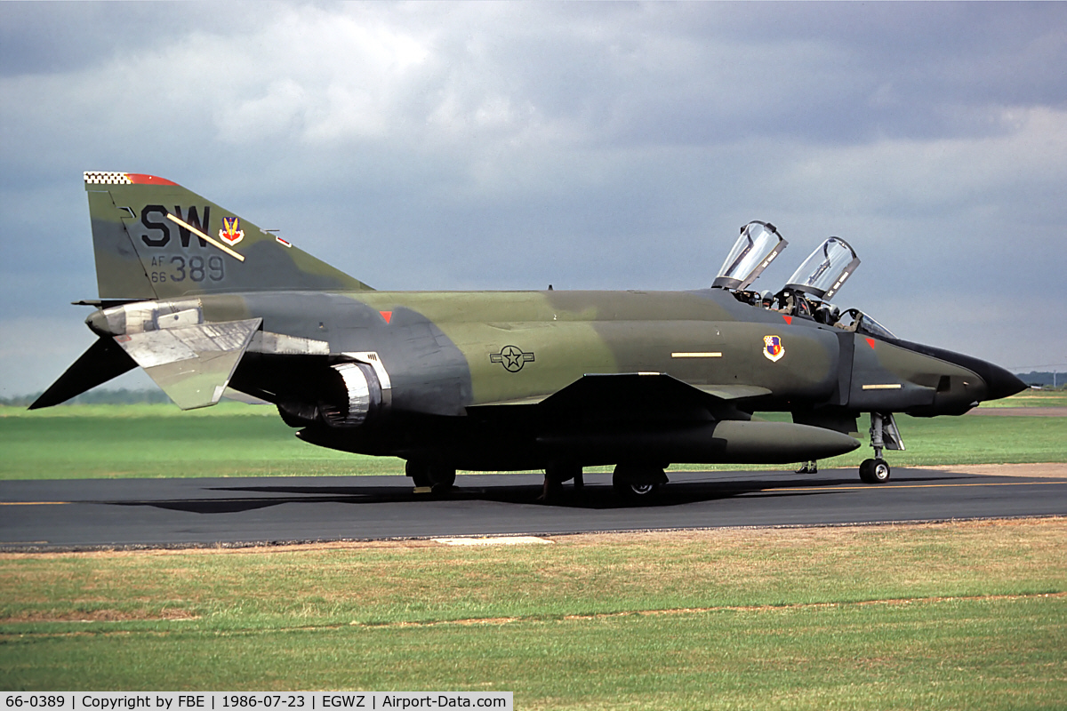 66-0389, 1966 McDonnell RF-4C Phantom II C/N 1864, Shaw AFB RF-4C during a deployment to RAF Alconbury