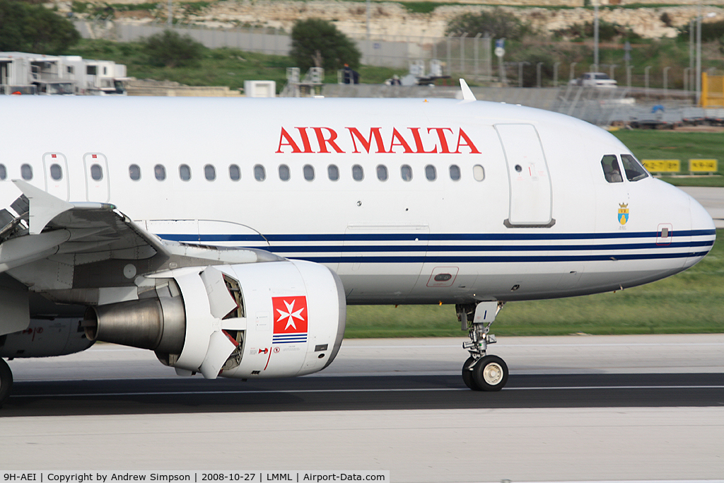 9H-AEI, 2004 Airbus A320-214 C/N 2189, Arriving in Malta.