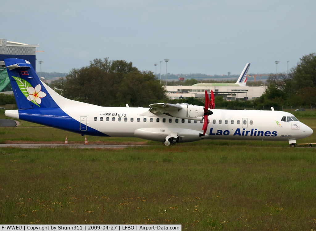 F-WWEU, 2009 ATR 72-212A C/N 870, C/n 870 - First ATR72-500 for Lao Airlines...