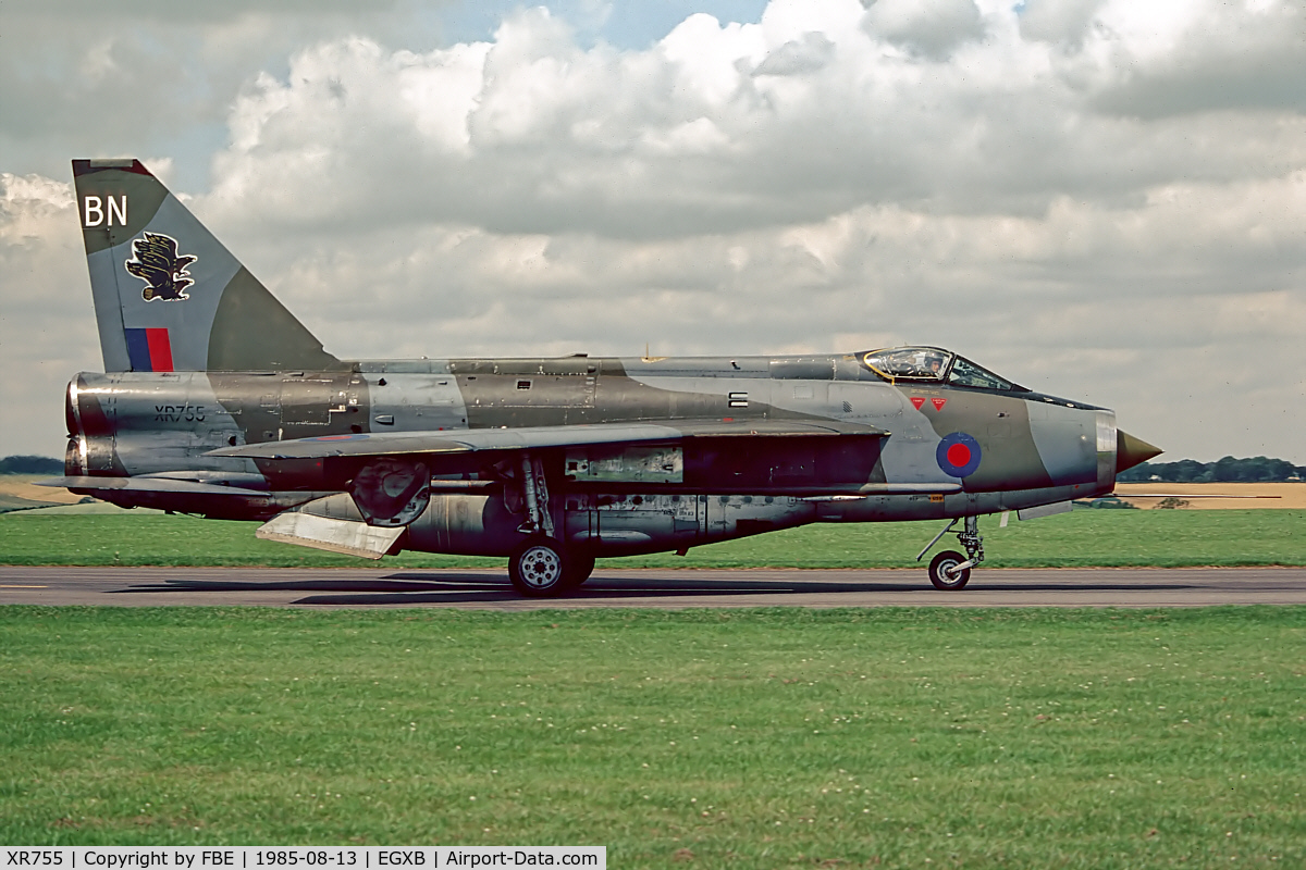 XR755, English Electric Lightning F.6 C/N 95220, daily scene RAF Binbrook