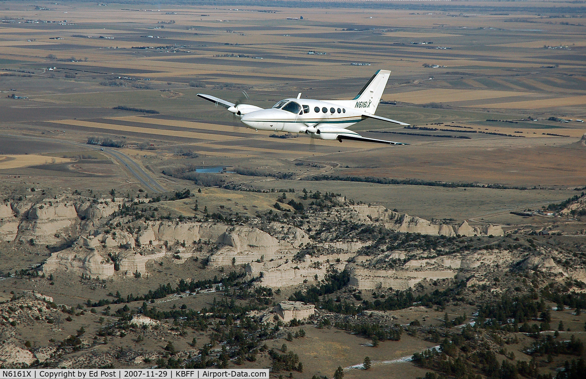N6161X, Cessna 421C Golden Eagle C/N 421C0895, Near Scotts Bluff NE
