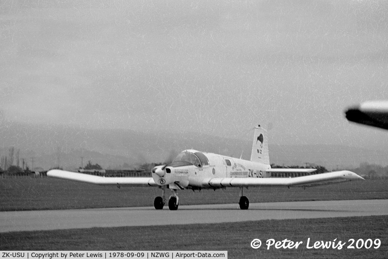 ZK-USU, 1977 Fletcher FU24-950 C/N 238, NZ Aerospace Industries Ltd., Hamilton - departing on 27hr flight NZ-AU-NZ