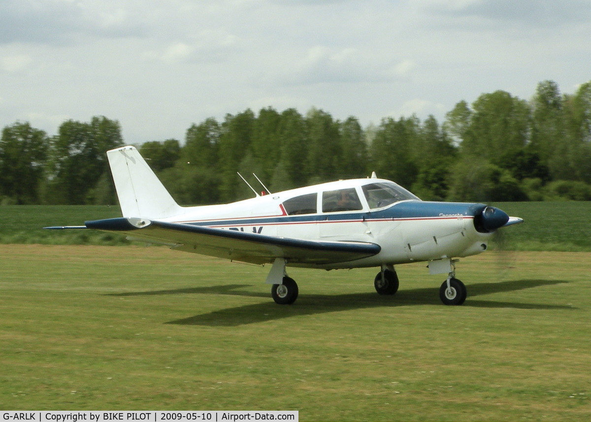 G-ARLK, 1961 Piper PA-24-250 Comanche C/N 24-2433, JUST LANDED RWY 07 AFTER A SHORT LOCAL HOP BRIMPTON FLY-IN