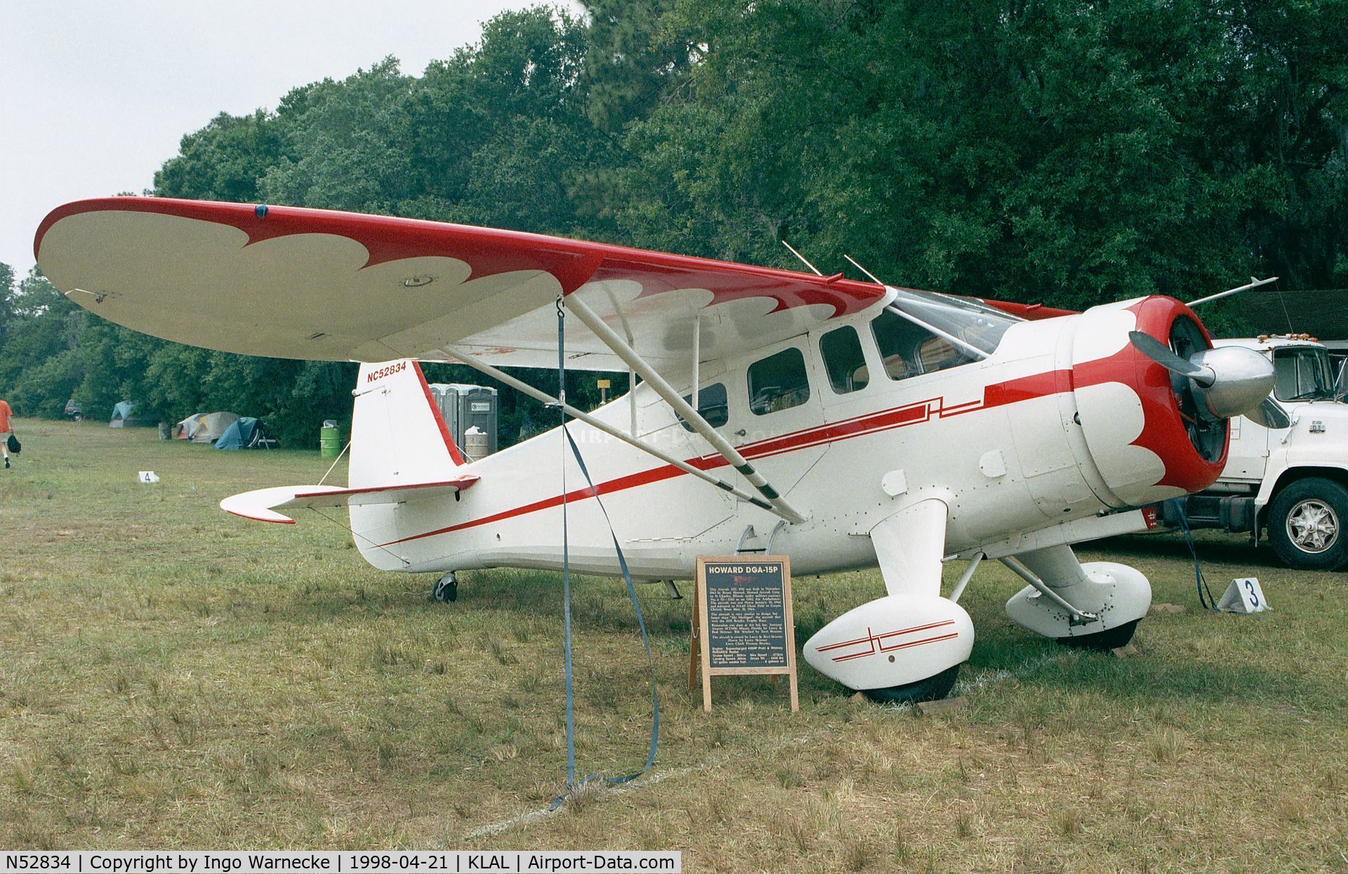 N52834, 1944 Howard Aircraft DGA-15P C/N 1763, Howard DGA-15P at Sun 'n Fun 1998, Lakeland FL