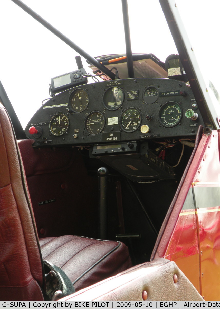 G-SUPA, 1957 Piper PA-18-150 Super Cub C/N 18-5512, THIS IS A GREAT LOOKING A/C NOTE LEATHER COCKPIT INTERIOR