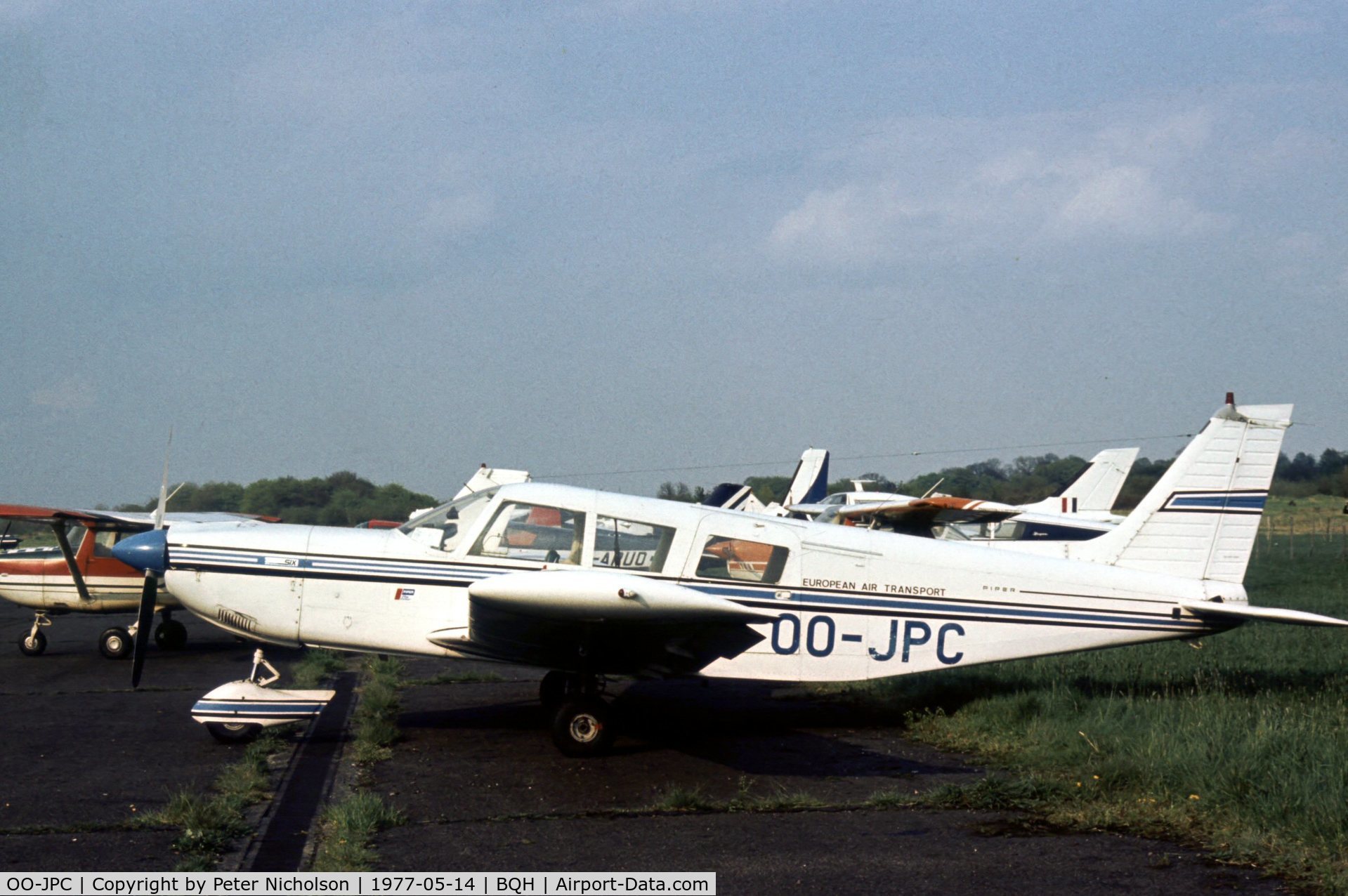 OO-JPC, 1973 Piper PA-32-300 Cherokee Six Cherokee Six C/N 32-7340123, This Cherokee Six was present at the 1977 Biggin Hill Air Fair.