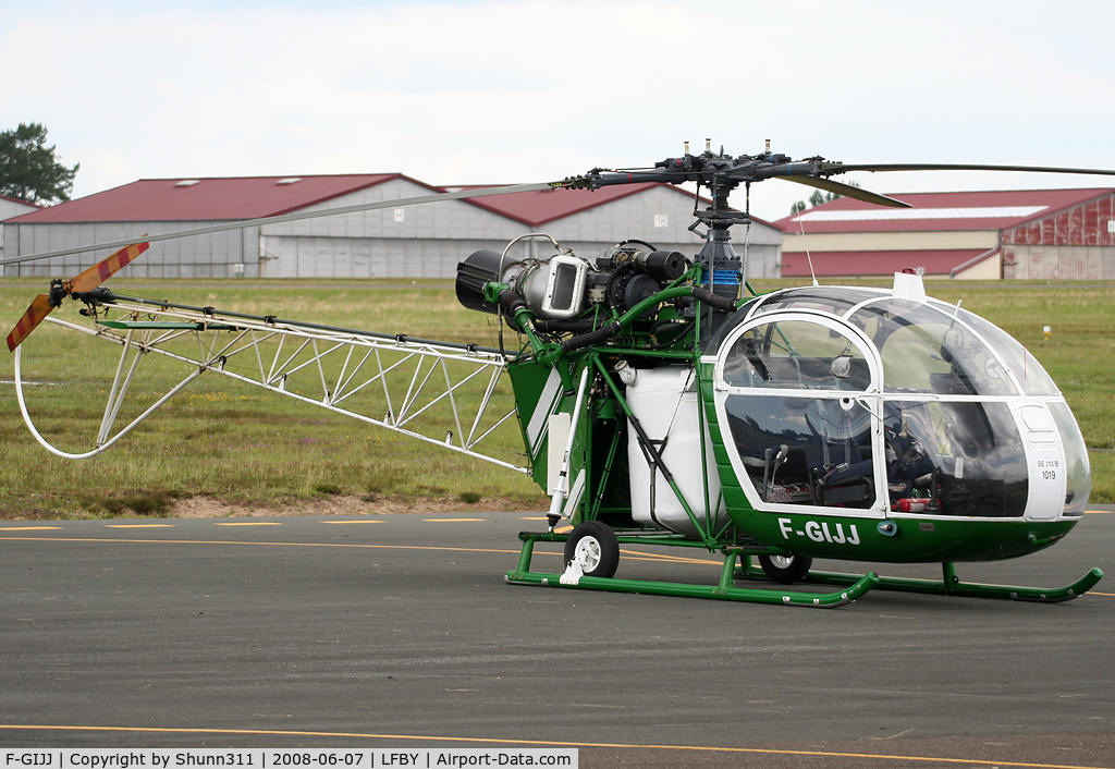 F-GIJJ, Eurocopter SE-313B Alouette II C/N 1019, Used as static display during LFBY Open Day 2008
