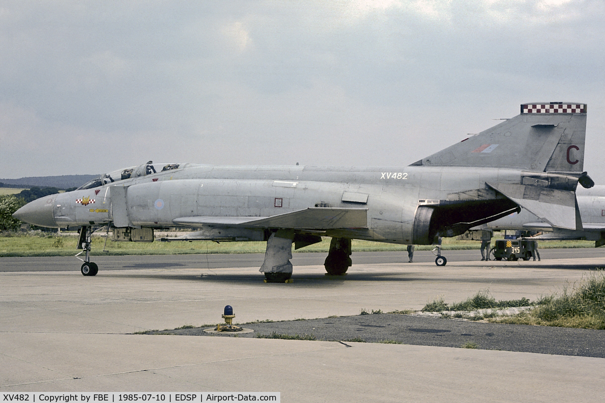 XV482, 1969 McDonnell Douglas Phantom FGR2 C/N 3361, FGR.2 during a squadron exchange at Luftwaffe Fliegerhorst Pferdsfeld