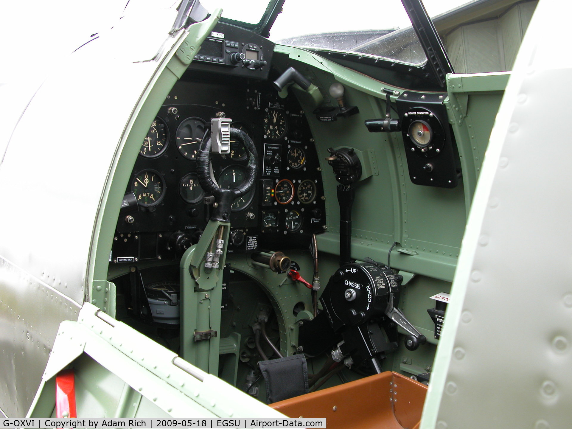 G-OXVI, 1945 Supermarine 361 Spitfire LF.XVIe C/N CBAF.IX.4262, Cockpit interior of G-OXVI