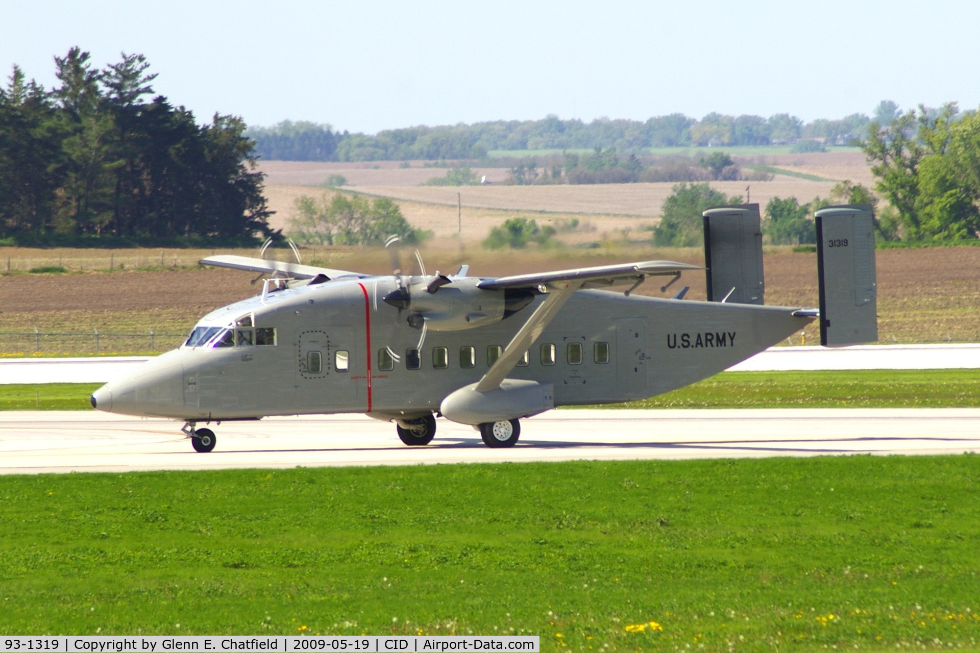 93-1319, 1993 Short C-23B Sherpa C/N AK-003, Taxiing on Alpha on the way to Rockwell-Collins