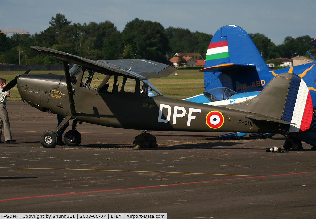 F-GDPF, 1959 Cessna O-1E (L-19A-CE) Bird Dog C/N 24705, Used asd a demo aircraft during LFBY Open Day 2008