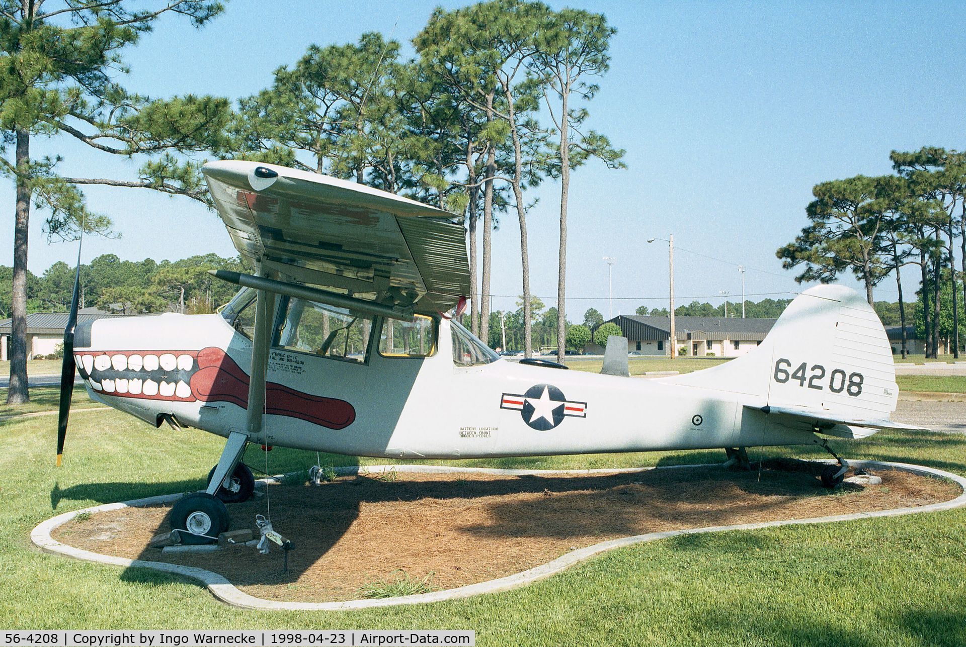 56-4208, 1956 Cessna O-1E Bird Dog C/N 23853, Cessna O-1E Bird Dog of USAF at Hurlburt Field historic aircraft park