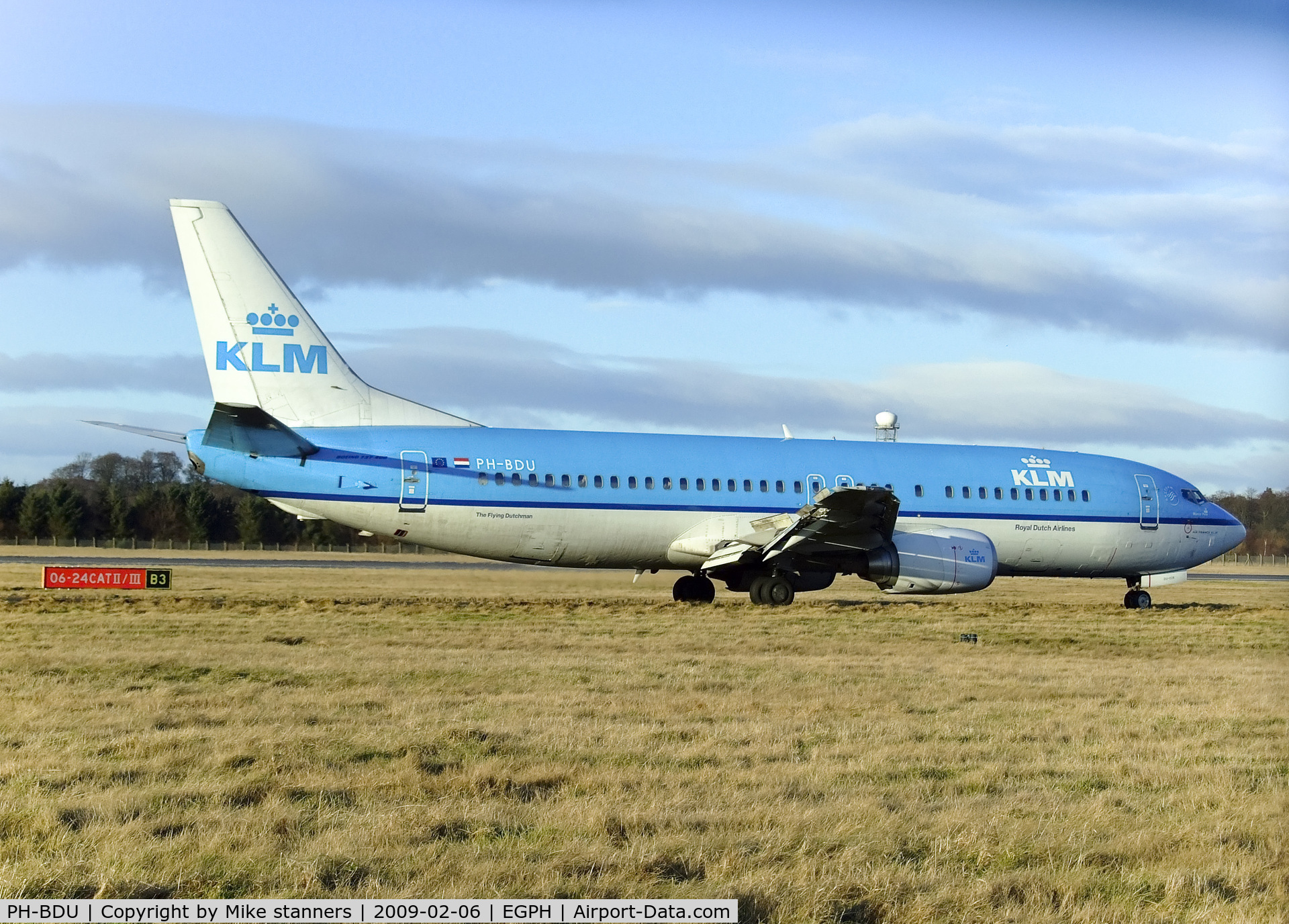 PH-BDU, 1990 Boeing 737-406 C/N 24857, FLT KLM1285 Arriving at Edinburgh airport