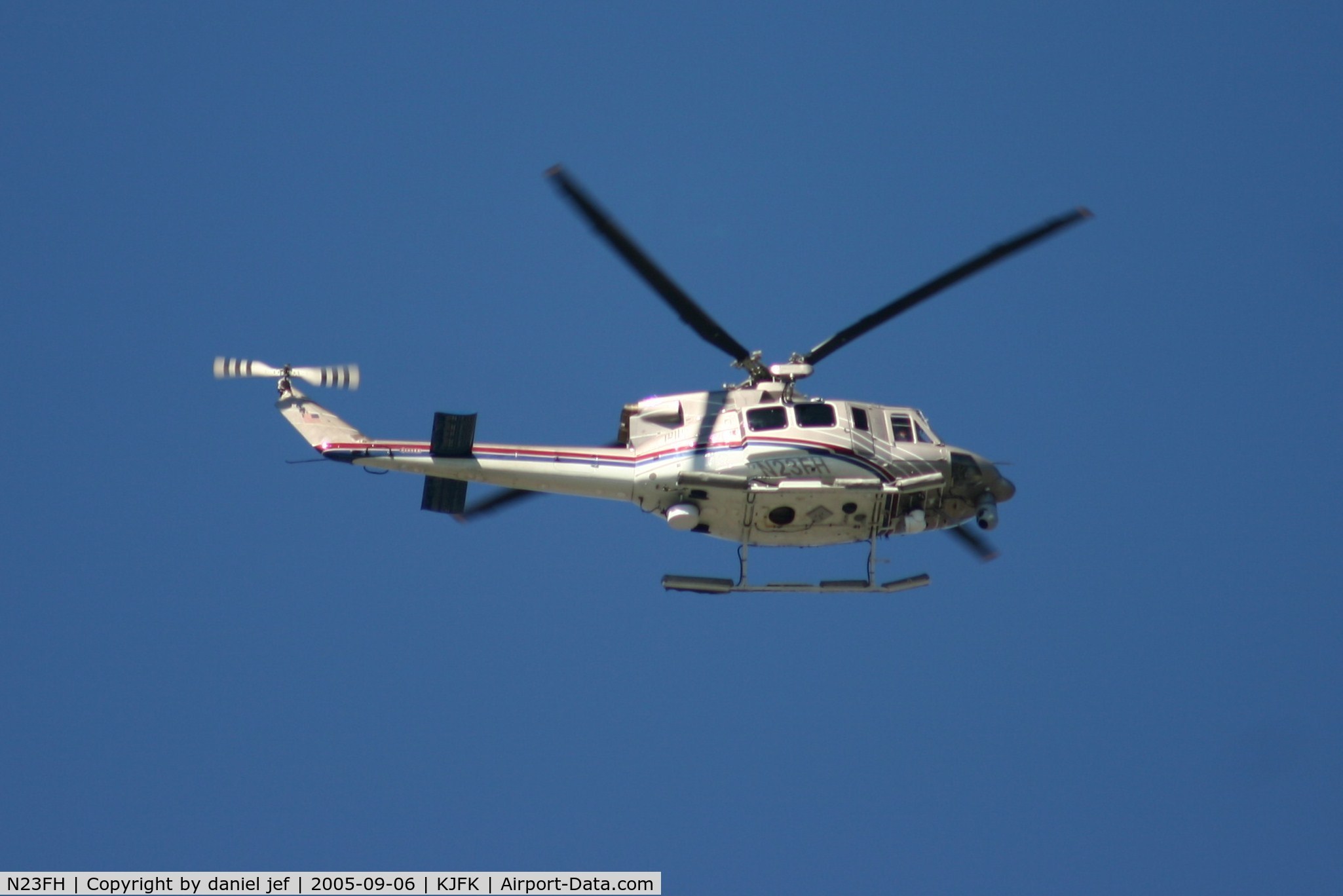 N23FH, 2002 Bell 412EP C/N 36307, on patrol