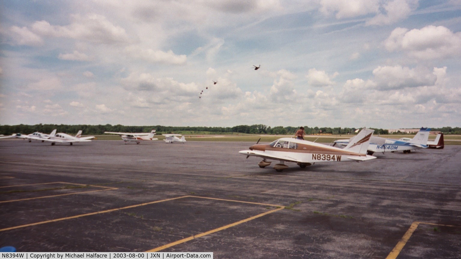 N8394W, 1965 Piper PA-28-180 C/N 28-2602, At Jackson, MI airport ramp