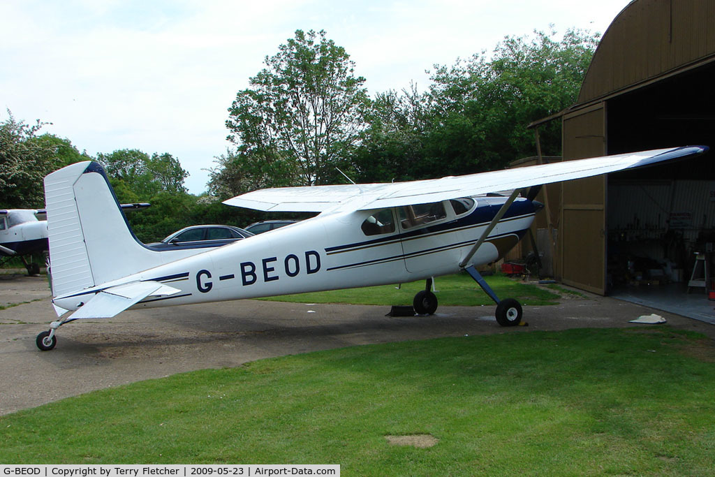 G-BEOD, 1955 Cessna 180 C/N 32092, Cessna 180 parked at a rural Midlands airfield