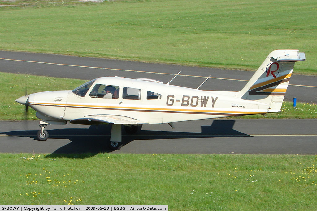 G-BOWY, 1981 Piper PA-28RT-201T Turbo Arrow IV Arrow IV C/N 28R-8131114, PIPER PA-28RT-201T, at Leicester 2009 May Bank Holiday Fly-in