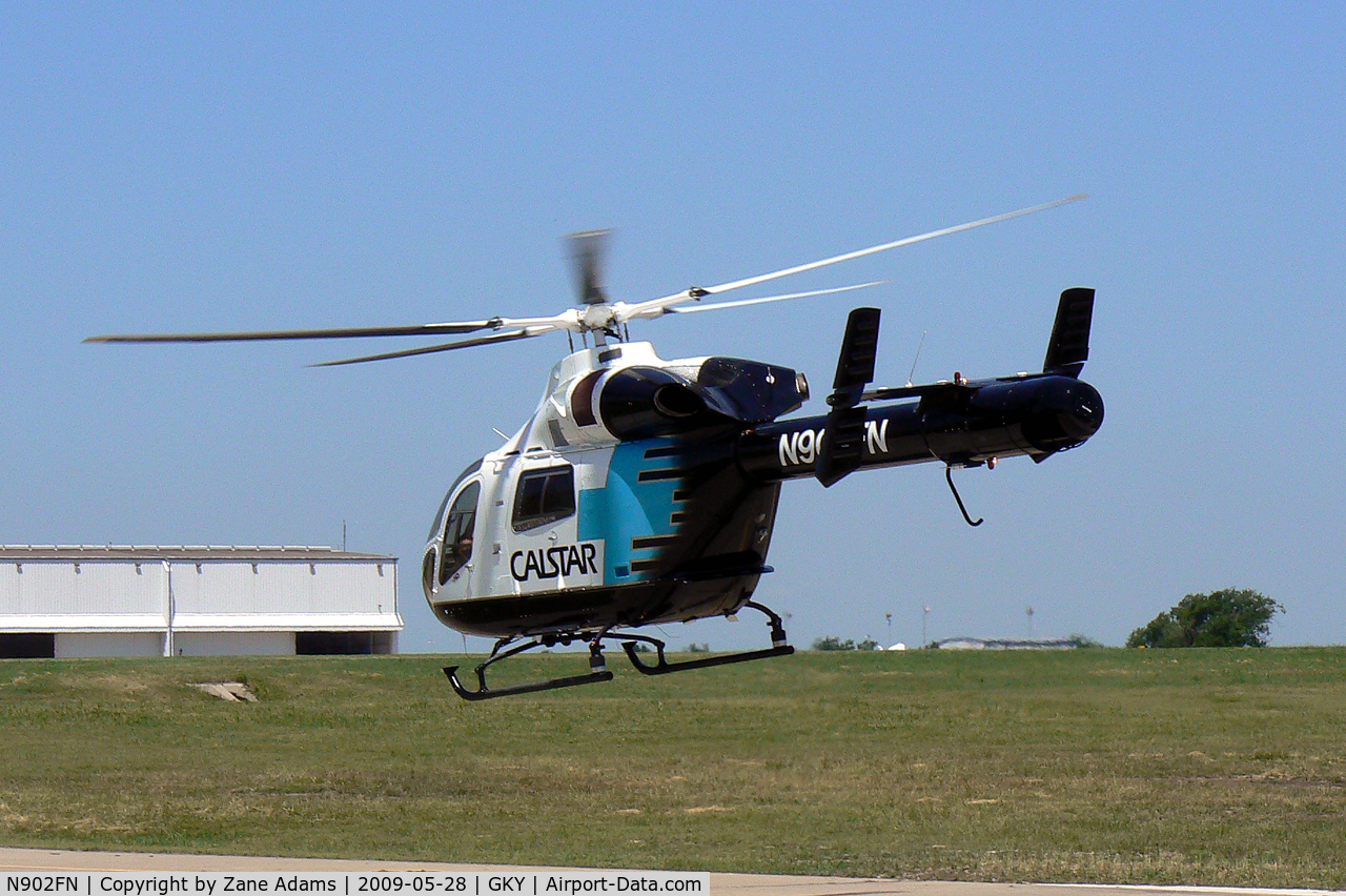 N902FN, 2008 MD Helicopters MD-900 Explorer C/N 900-00124, Departing Arlington Municipal