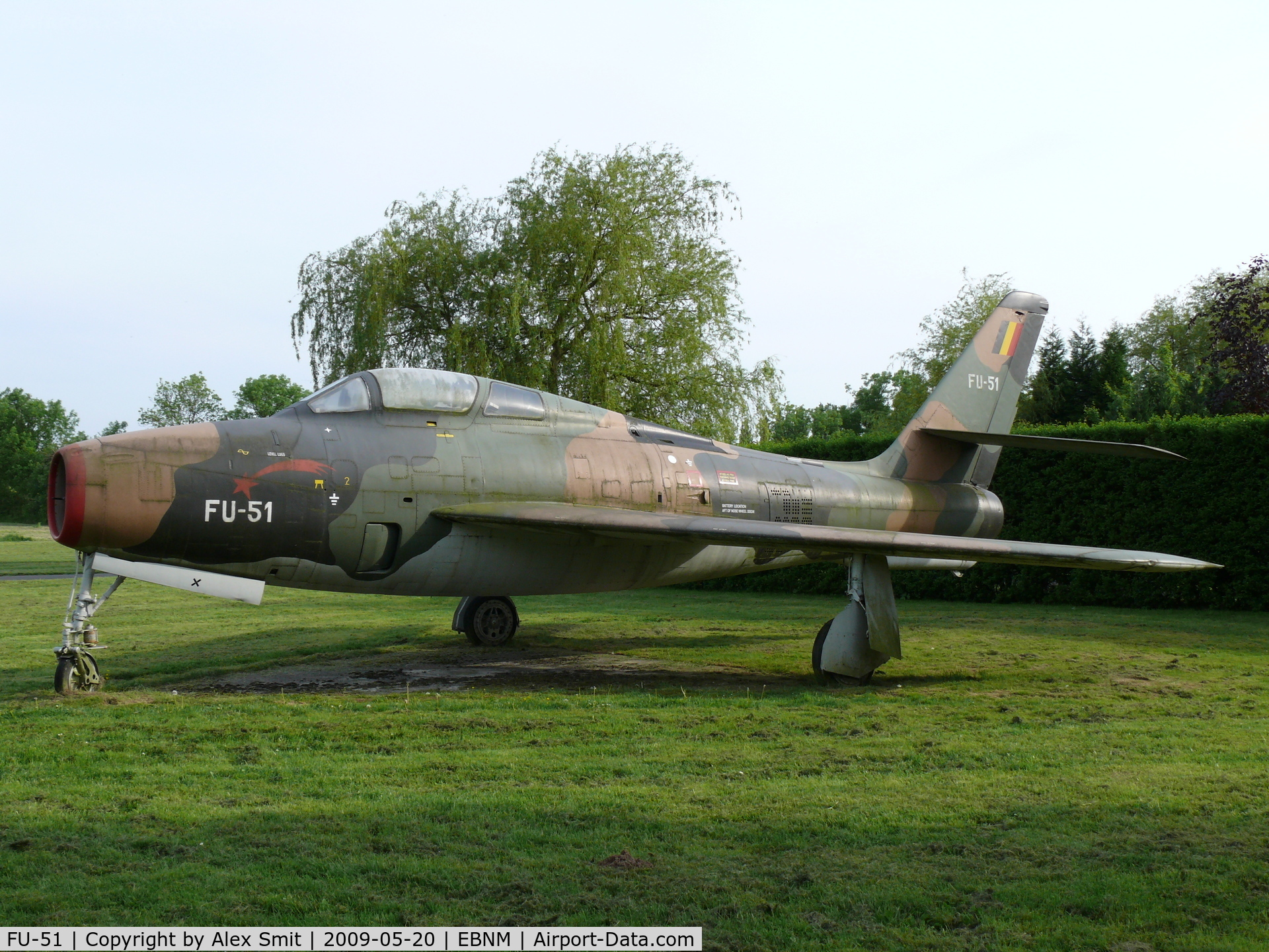 FU-51, Republic F-84F Thunderstreak C/N Not found (52-7215), Republic F-84F Thunderstreak 52- 7215/FU-51 Belgian Air Force