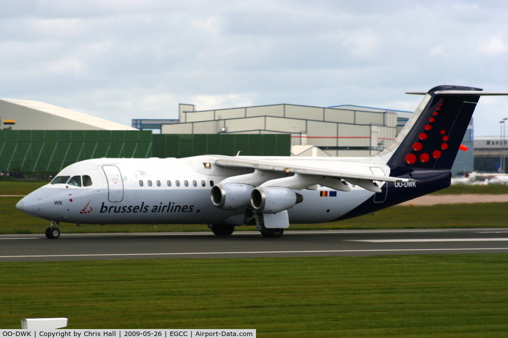 OO-DWK, 1999 British Aerospace Avro 146-RJ100 C/N E3360, Brussels Airlines