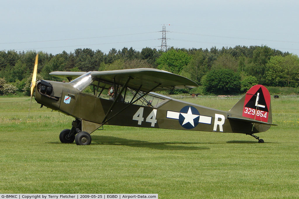 G-BMKC, 1943 Piper L-4H Grasshopper (J3C-65D) C/N 11145, 1943 Piper J3C at Derby Eggington