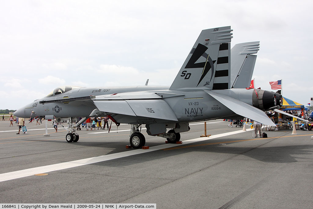 166841, Boeing F/A-18E Super Hornet C/N E160, US Navy Boeing F/A-18E Super Hornet 166841 marked as SD-105 with VX-23 