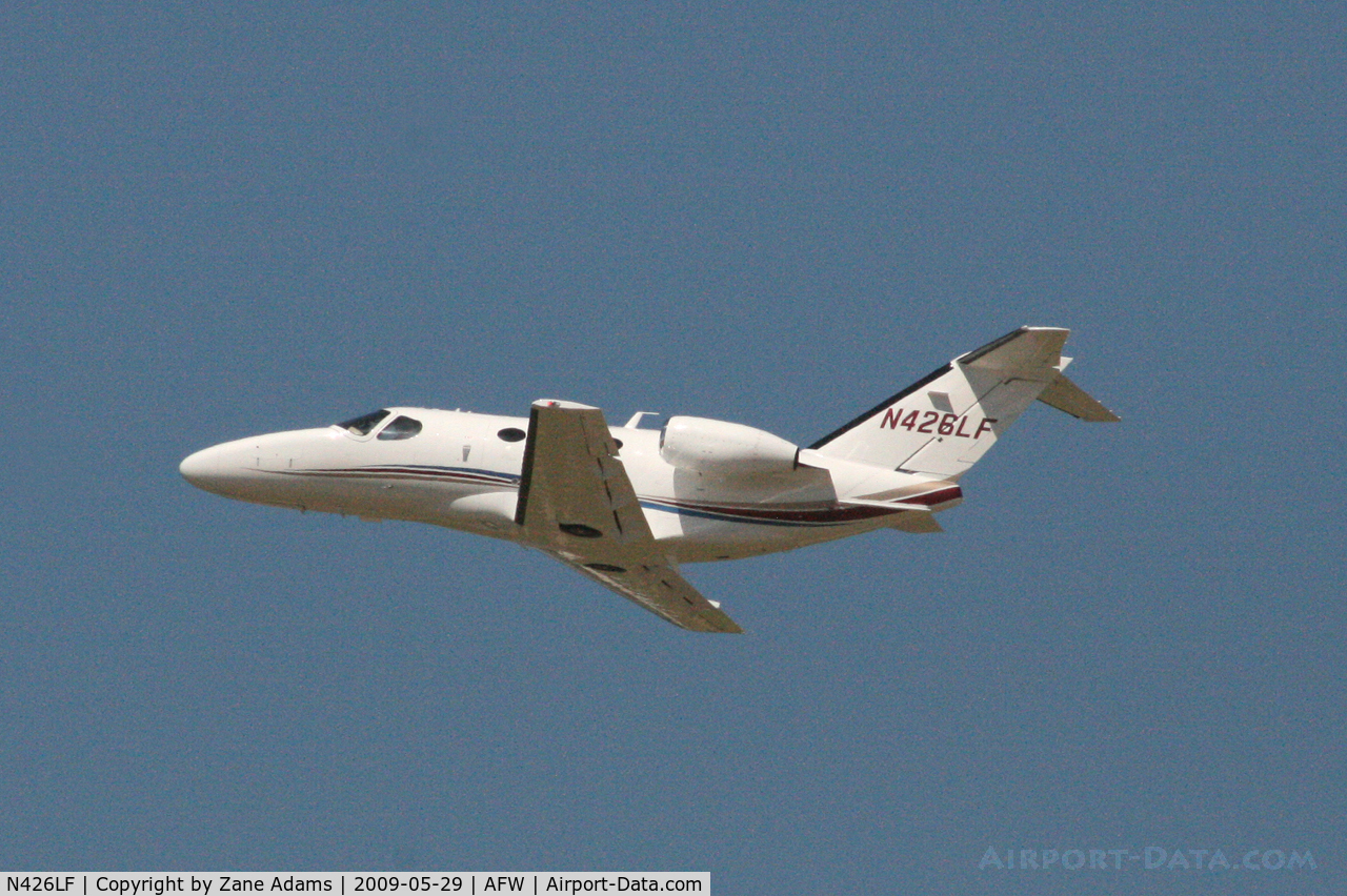 N426LF, 2009 Cessna 510 Citation Mustang Citation Mustang C/N 510-0170, Departing Alliance, Fort Worth
