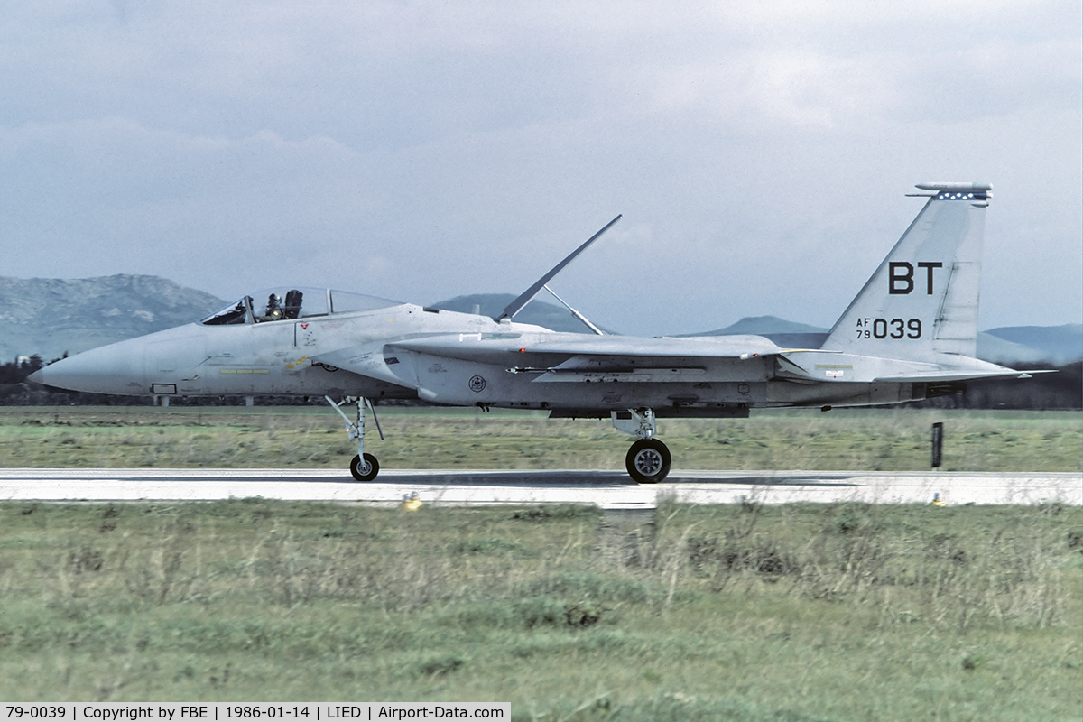 79-0039, 1979 McDonnell Douglas F-15C Eagle C/N 0578/C108, Bulldogs F-15C at Decimomannu