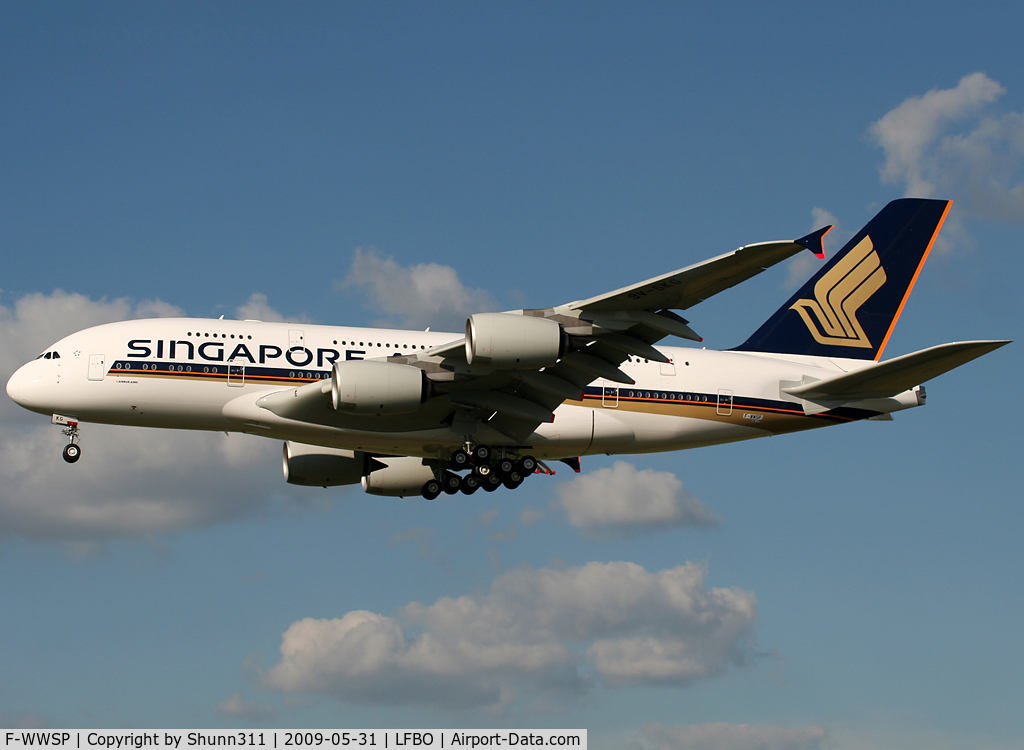 F-WWSP, 2008 Airbus A380-841 C/N 019, C/n 019 - To be 9V-SKG