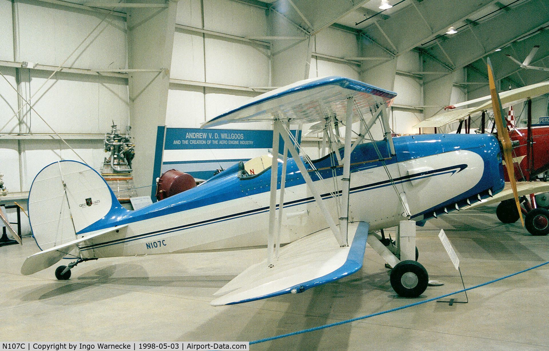 N107C, Great Lakes 2T-1A Sport Trainer C/N 6931K-420, Great Lakes 2T-1A at the New England Air Museum, Windsor Locks CT