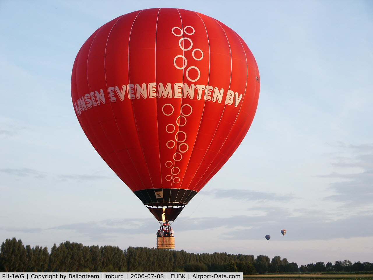 PH-JWG, Schroeder Fire Balloons G C/N 1149, PH-JWG Hansen Dranken / Hansen Evenementen