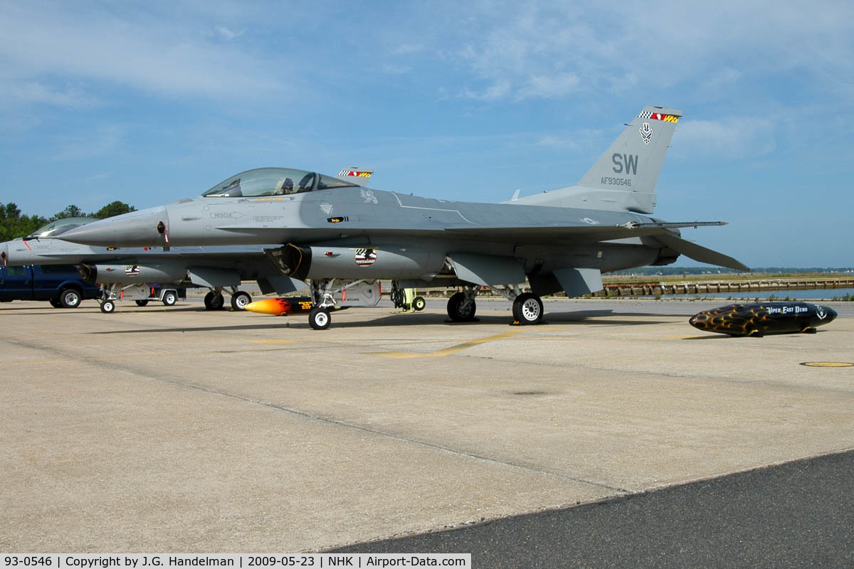 93-0546, 1993 Lockheed F-16C Fighting Falcon C/N CC-181, At Patuxent River MD
