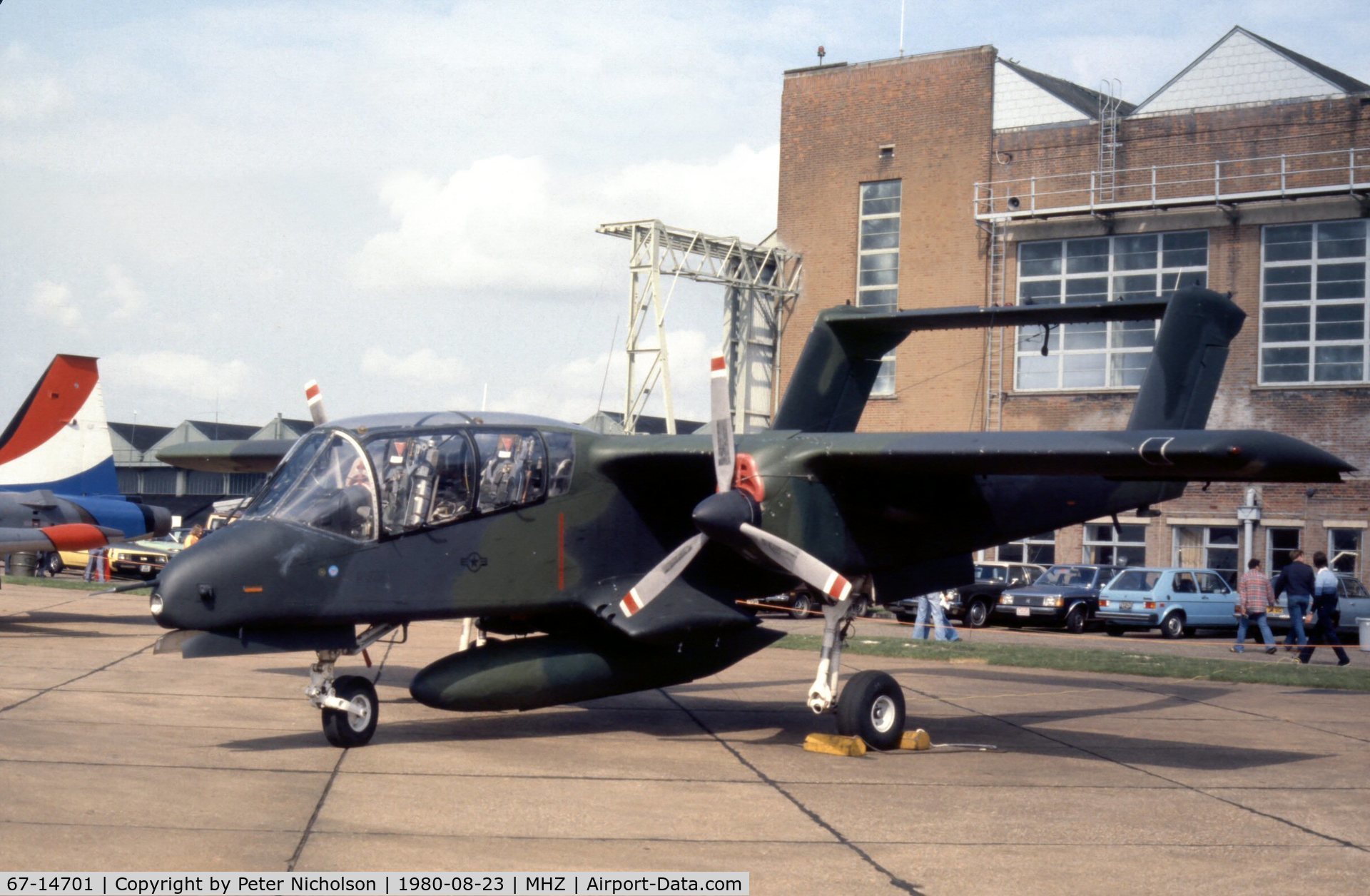 67-14701, 1967 North American OV-10A Bronco C/N 321-109, OV-10A Bronco of 601 Tactical Control Wing on display at the 1980 Mildenhall Air Fete.