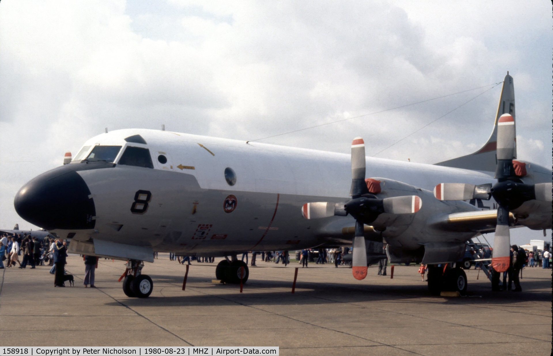 158918, Lockheed P-3C Orion C/N 285A-5590, Another view of the VP-16 P-3C Orion on display at the 1980 Mildenhall Air Fete.