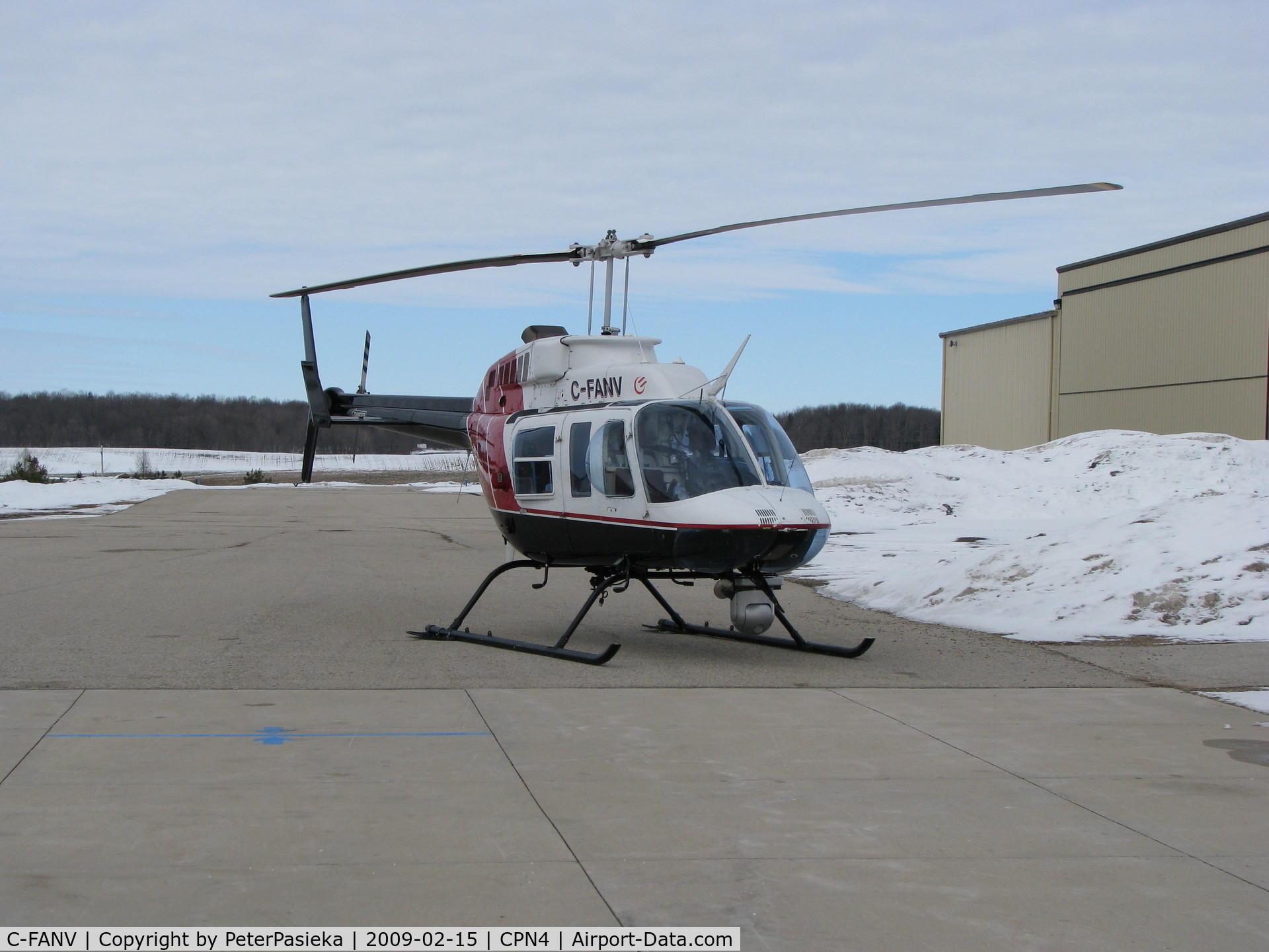 C-FANV, 1981 Bell 206L-1 LongRanger II C/N 45665, @ Hanover/Saugeen Muni Airport