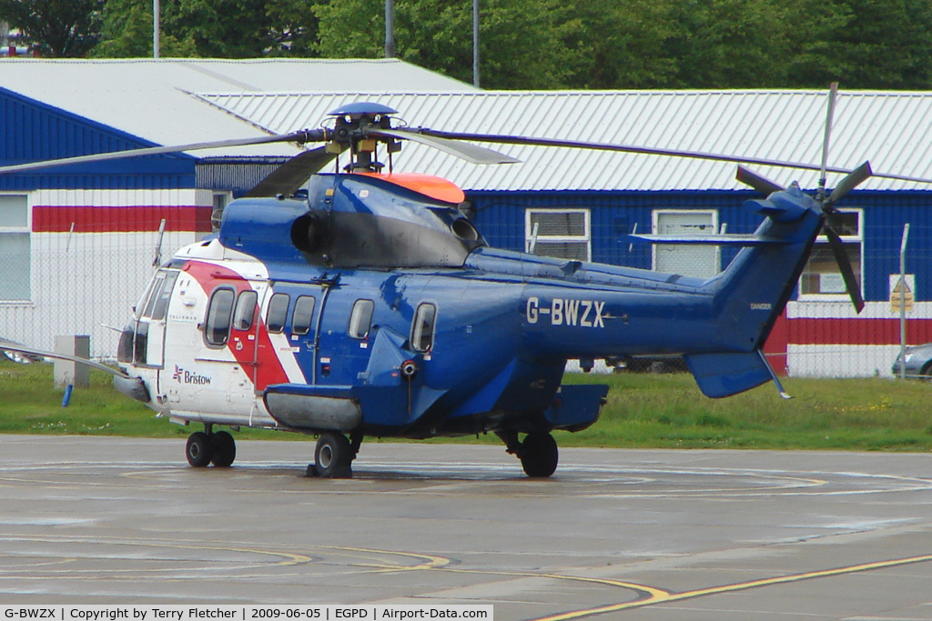 G-BWZX, 1984 Aerospatiale AS-332L Super Puma C/N 2120, Bristow Eurocopter AS332L at Aberdeen