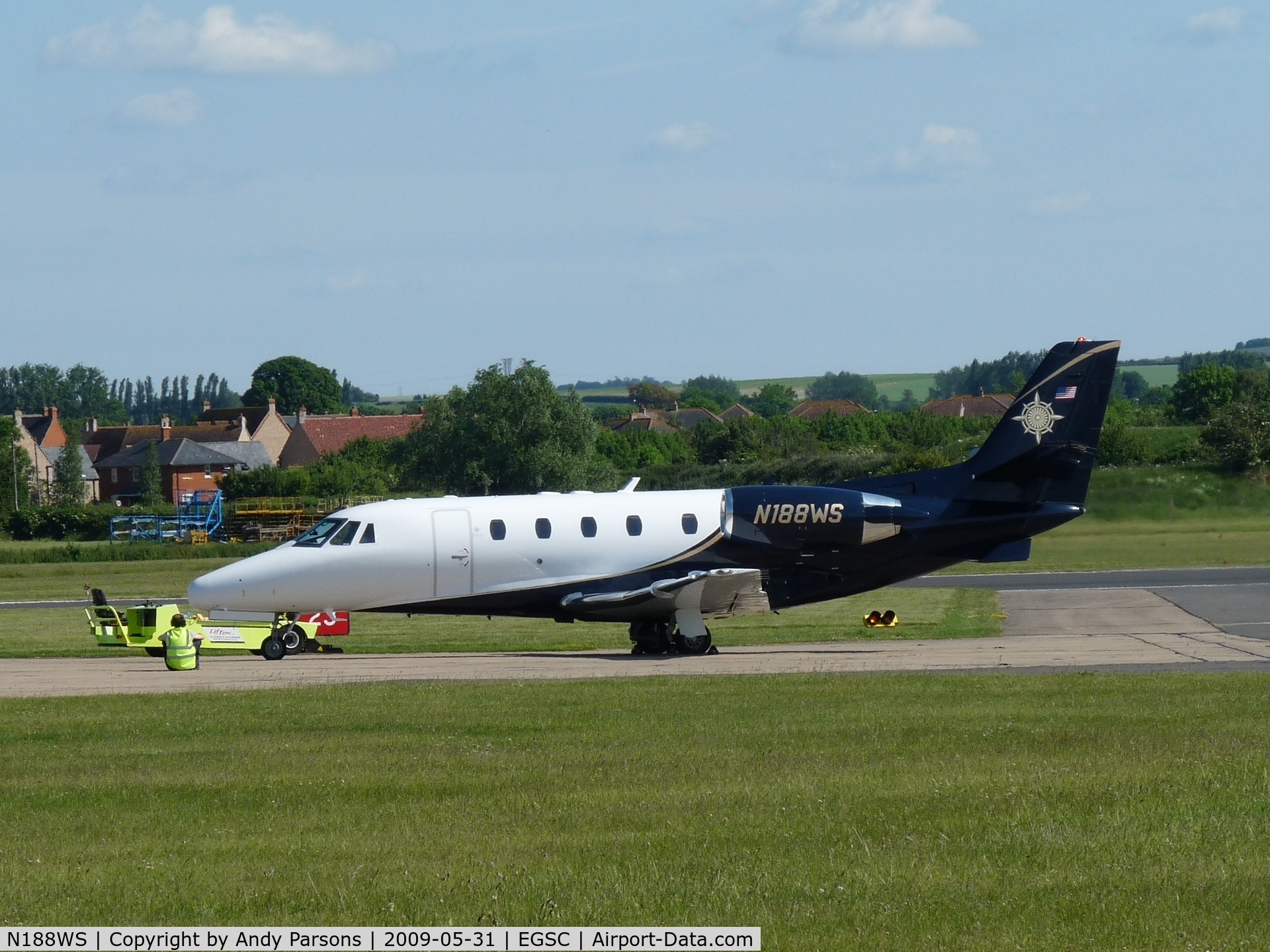 N188WS, 2001 Cessna 560XL C/N 560-5179, At Cambridge for servicing