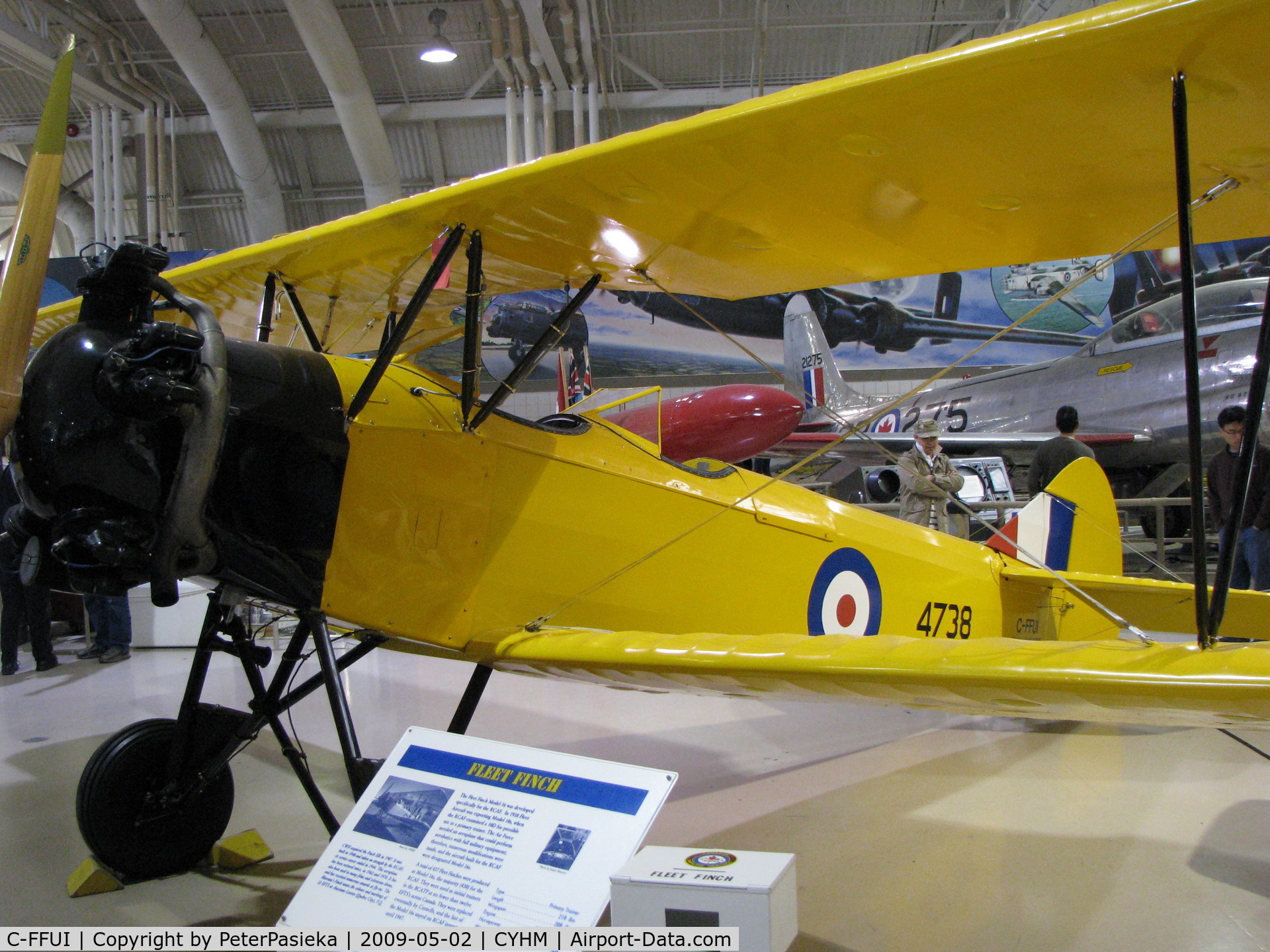 C-FFUI, 1943 Fleet 16B Finch II C/N 623, @ Hamilton Airport - @ Canadian Warplane Heritage Museum
