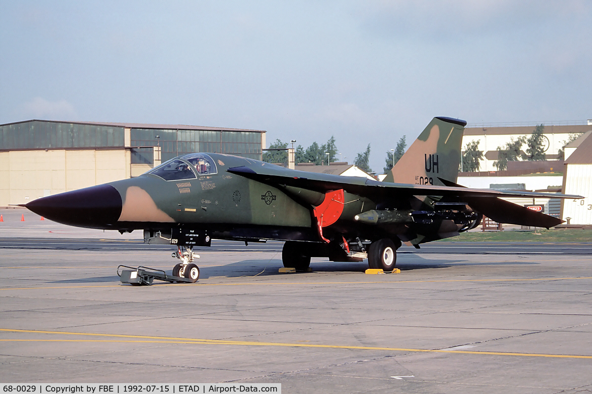 68-0029, 1968 General Dynamics F-111E Aardvark C/N A1-198, 20th TFW F-111E at Spangdahlem AB