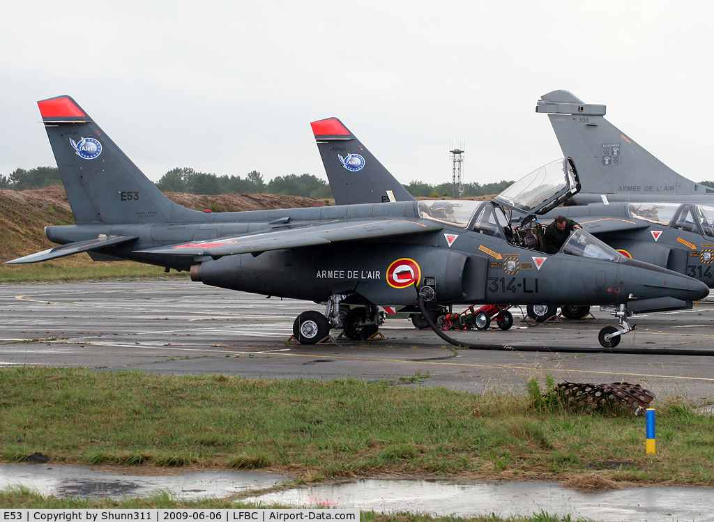 E53, Dassault-Dornier Alpha Jet E C/N E53, Used as a demo during LFBC Airshow 2009