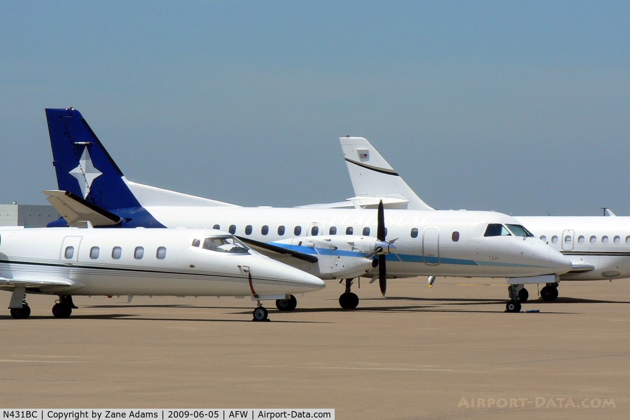 N431BC, 1991 Saab 340B C/N 340B-260, At Alliance, Fort Worth - In town for the IRL race at Texas Motorspeedway