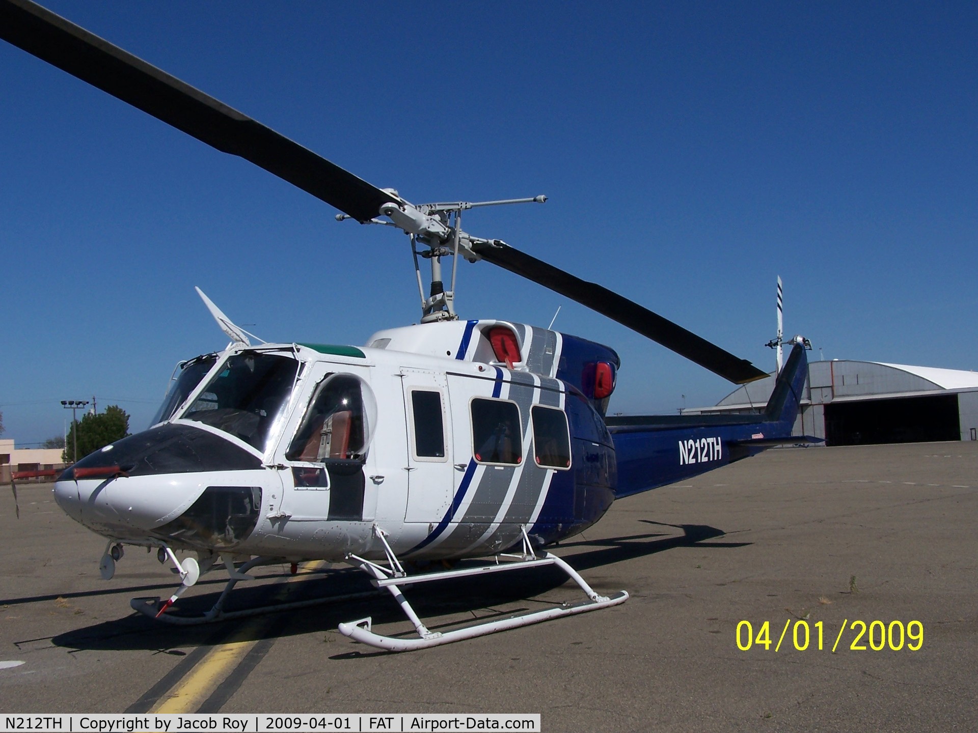 N212TH, 1980 Bell 212 C/N 31109, Sitting at Rodger's Helicopters in Fresno CA