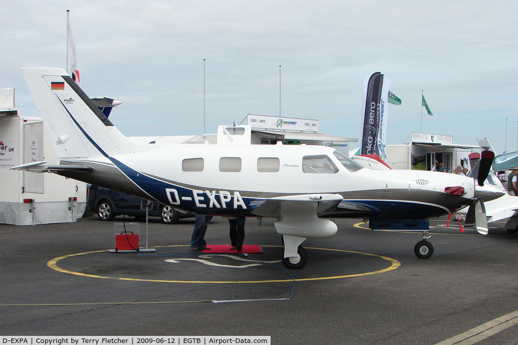 D-EXPA, Piper PA-46-500TP Malibu Meridian C/N 4622128, Pa-46 exhibited at 2009 AeroExpo at Wycombe Air Park